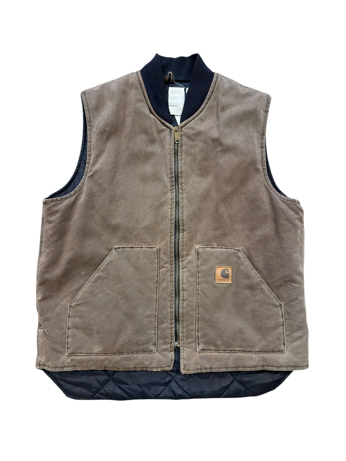 90s Carhartt Brown Workwear Vest Sz XL Tall