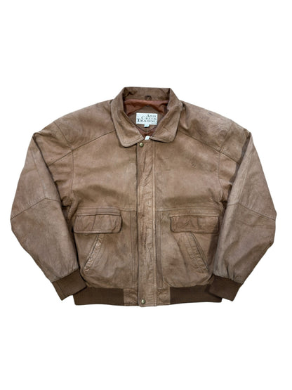 90s Ash Creek Trading Leather Jacket Sz XL