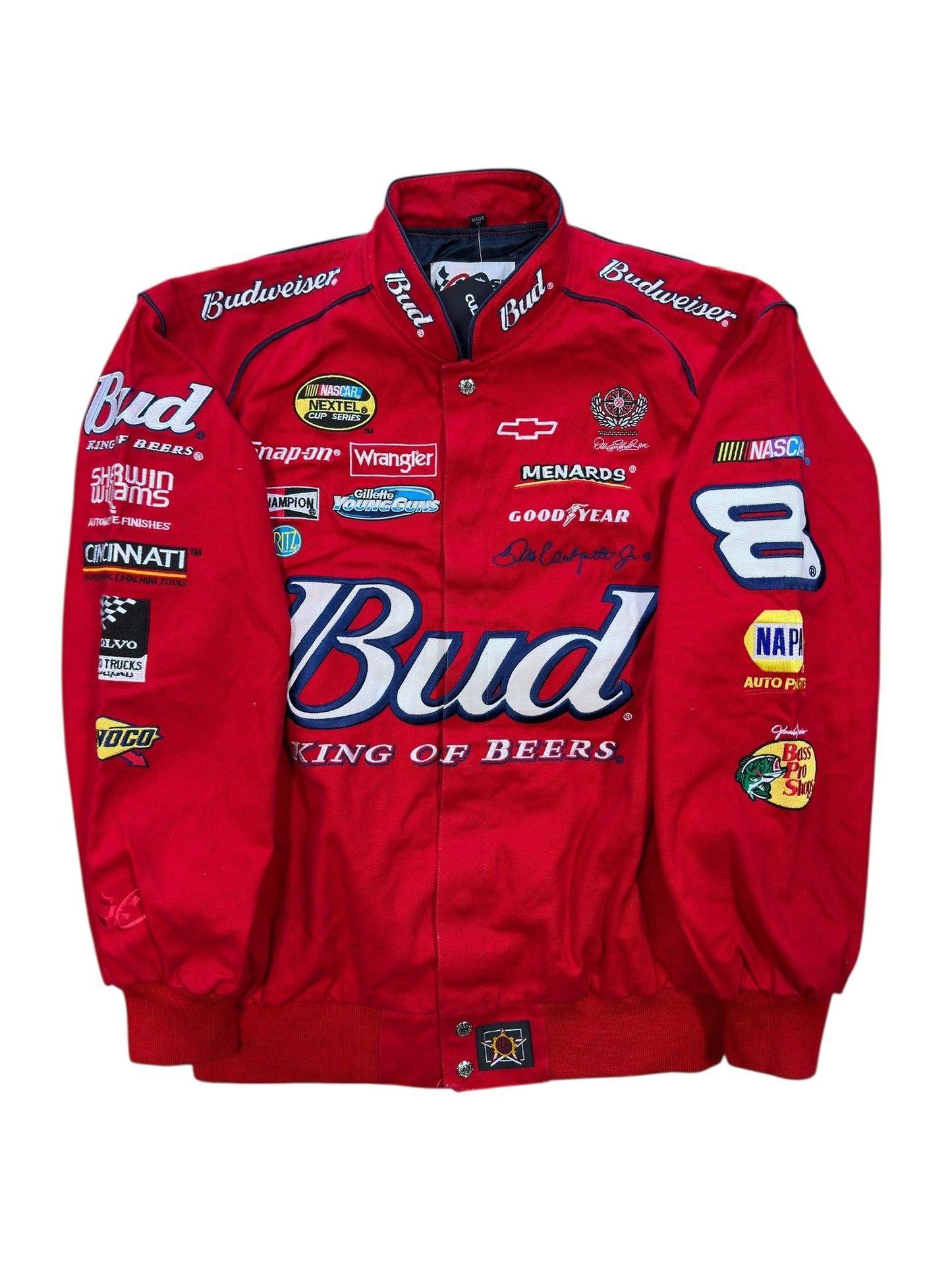 90s NASCAR Budweiser Jeff Hamilton Racing Jacket Sz L