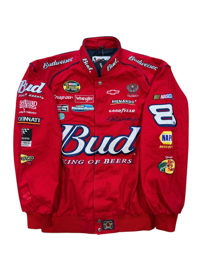 90s NASCAR Budweiser Jeff Hamilton Racing Jacket Sz L