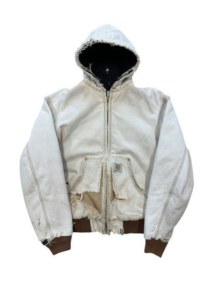 90s Carhartt Thrashed Hooded Jacket Sz L