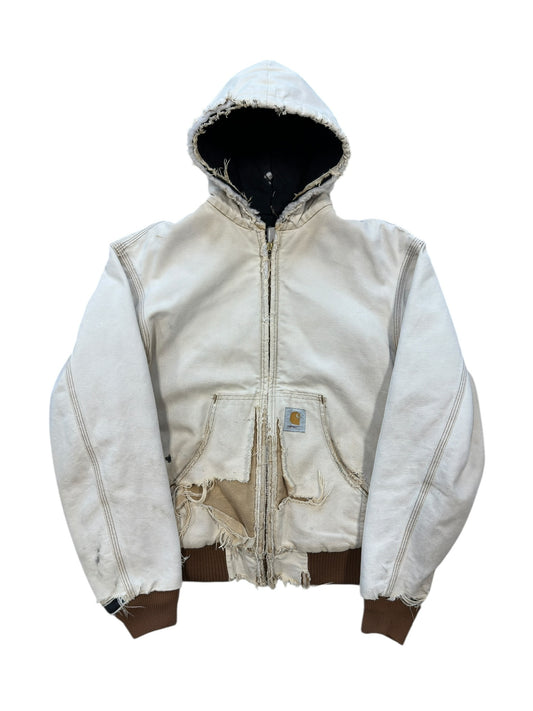 90s Carhartt Thrashed Hooded Jacket Sz L