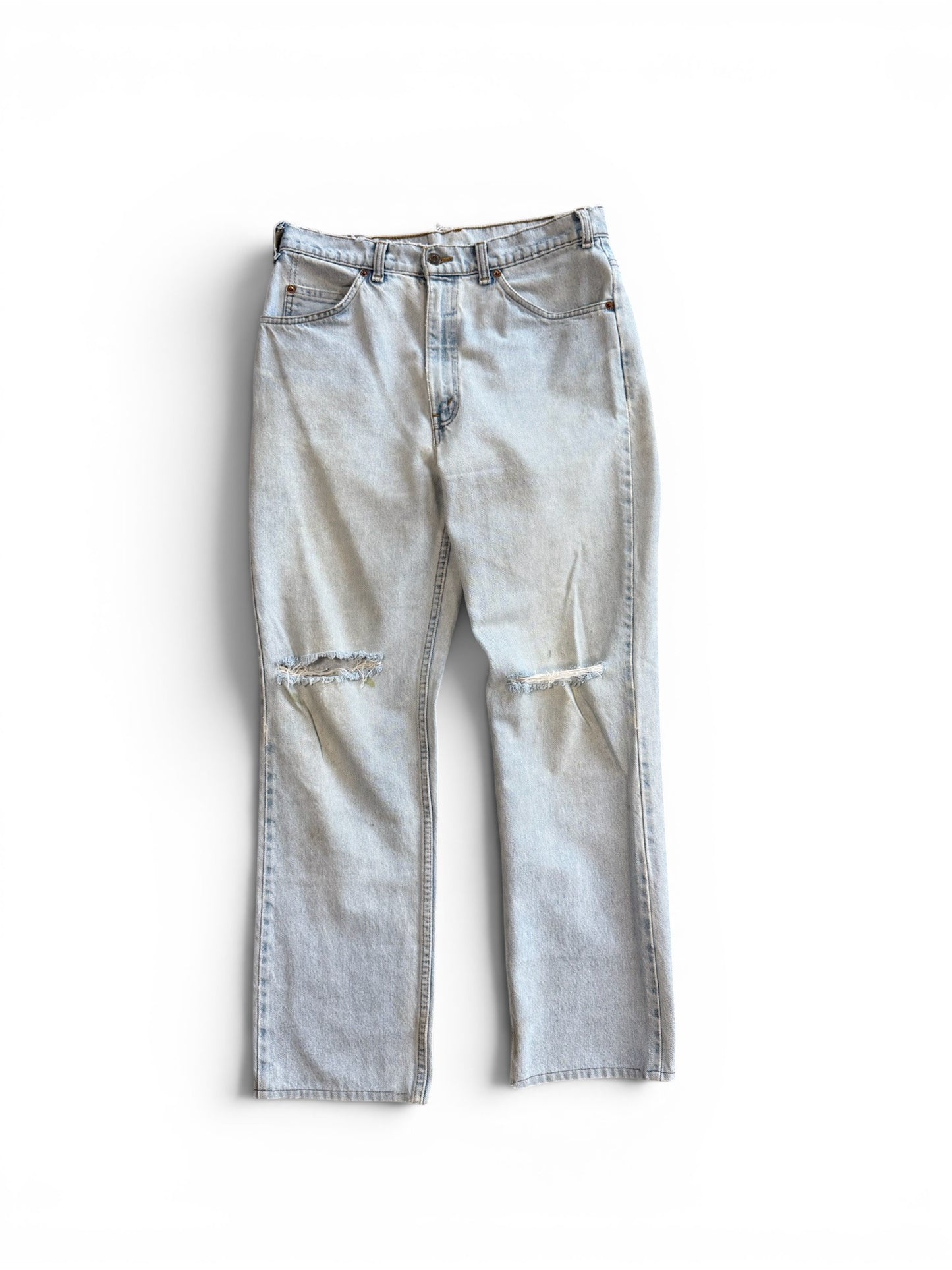 (34W) Vintage Levi Orange Tab Light Wash Jeans