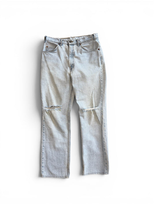 (34W) Vintage Levi Orange Tab Light Wash Jeans