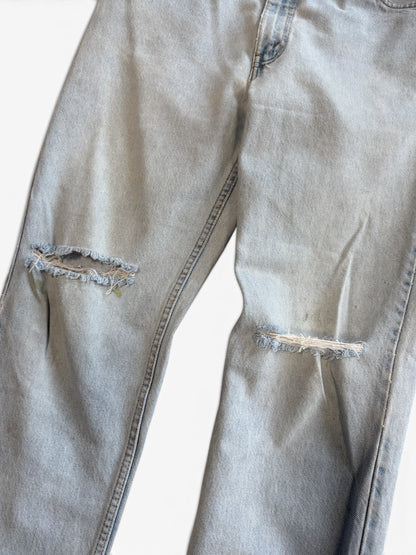 (34W) Vintage Levi Orange Tab Light Wash Jeans
