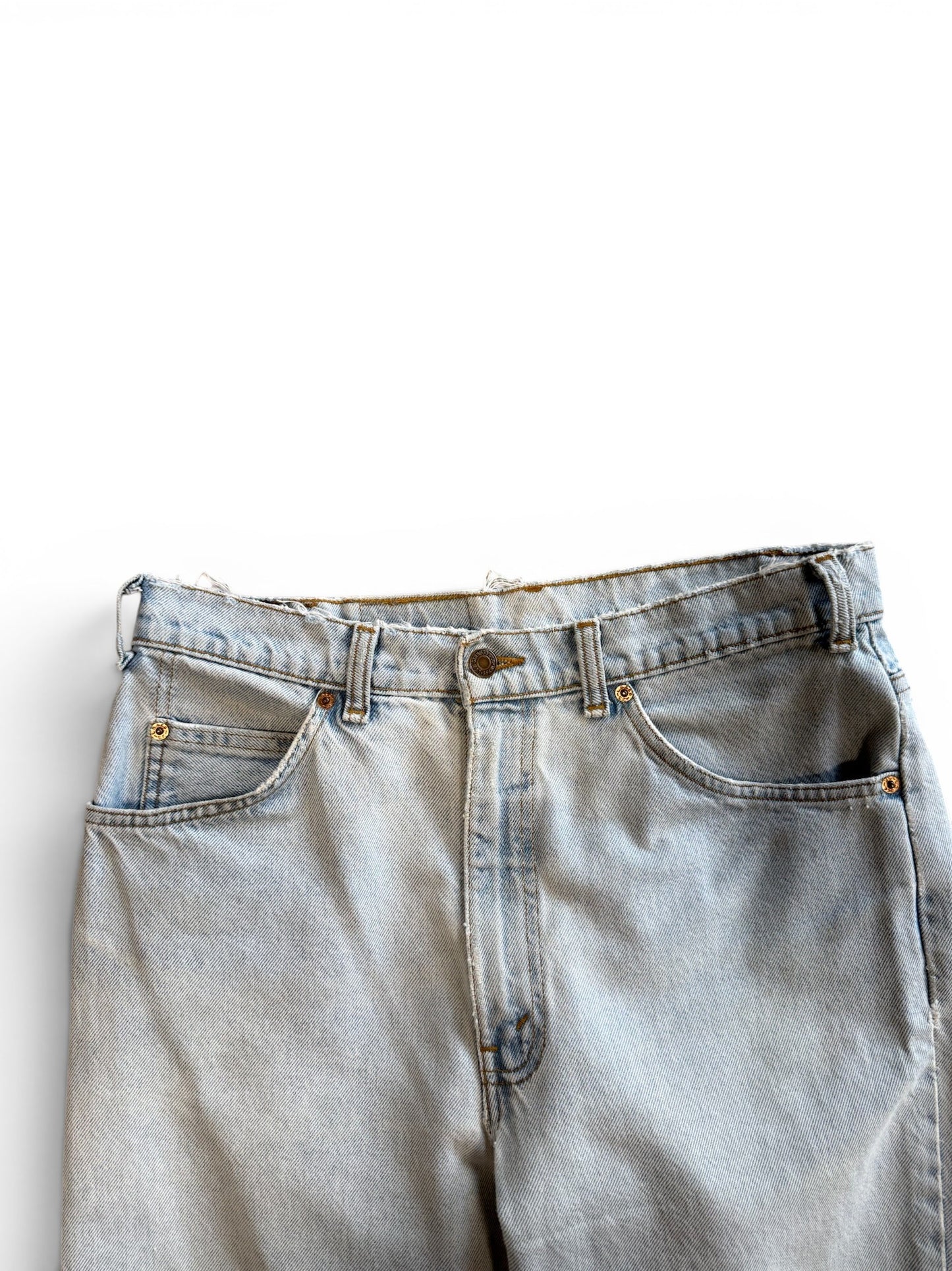 (34W) Vintage Levi Orange Tab Light Wash Jeans