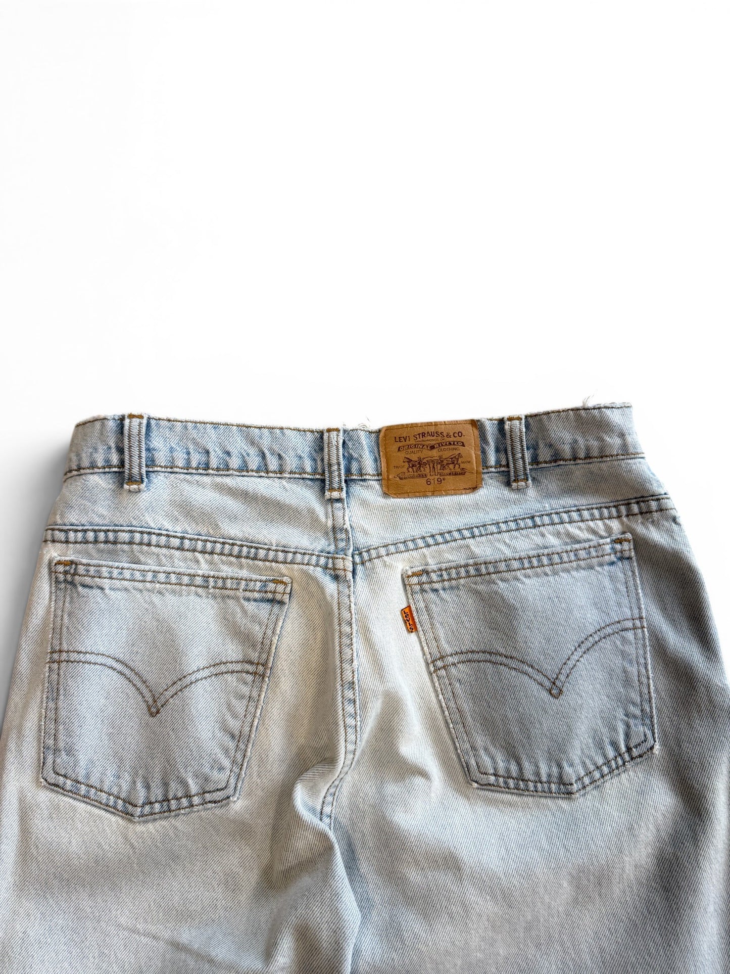 (34W) Vintage Levi Orange Tab Light Wash Jeans