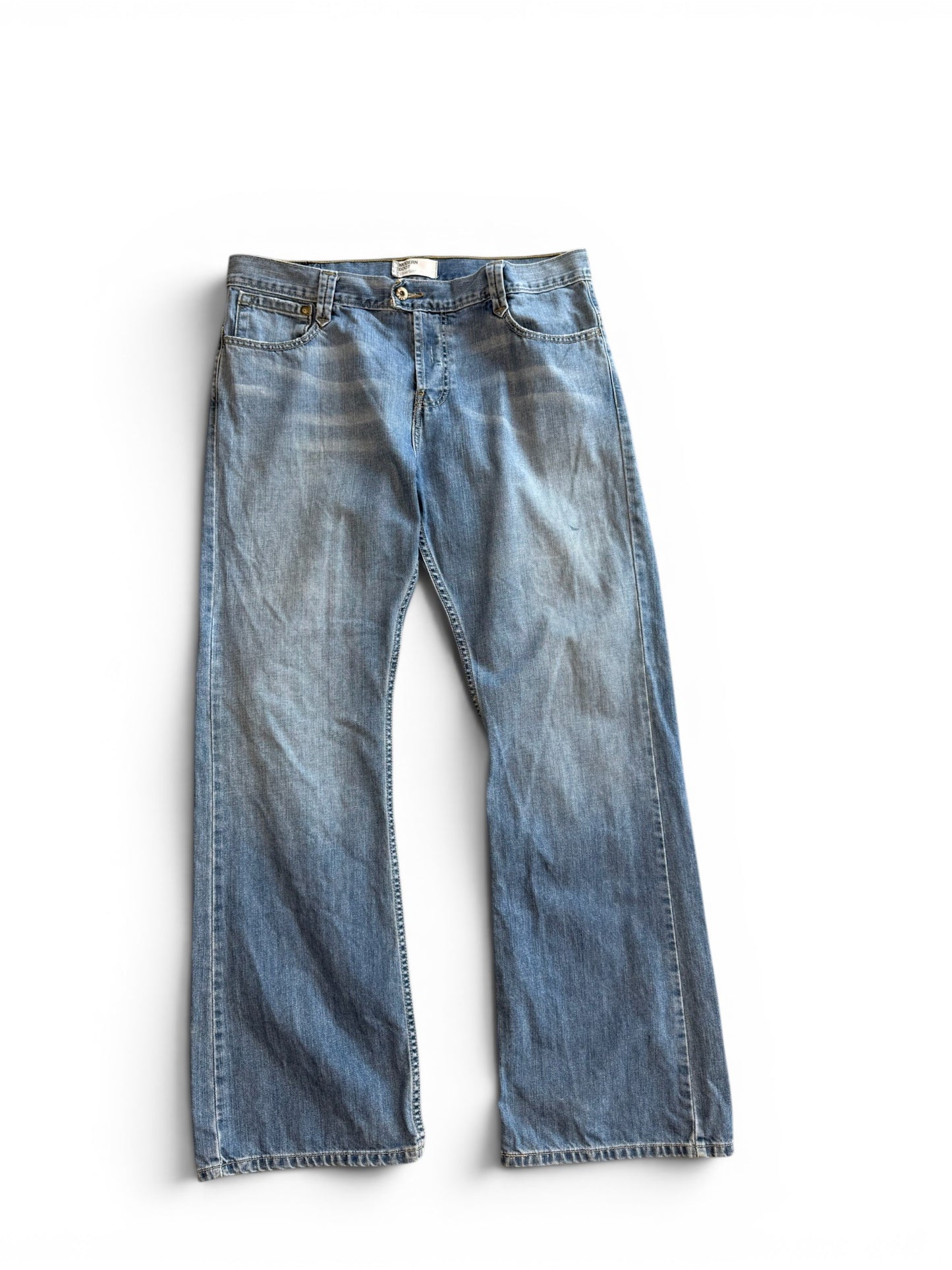 (38W) Vintage Y2K Silver Tab Light Wash Jeans