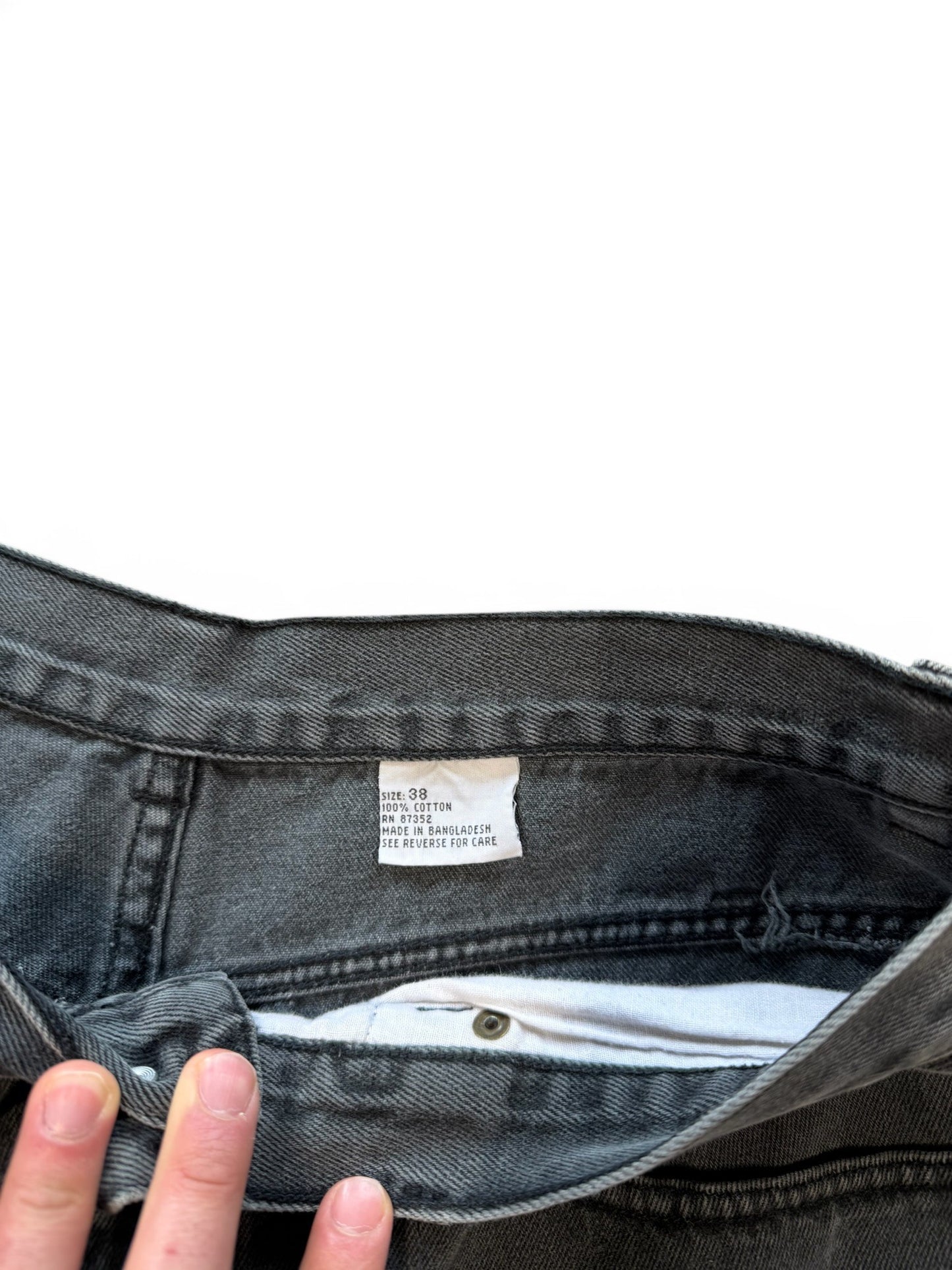 (34W) Vintage Midwest Traders Black Denim Shorts