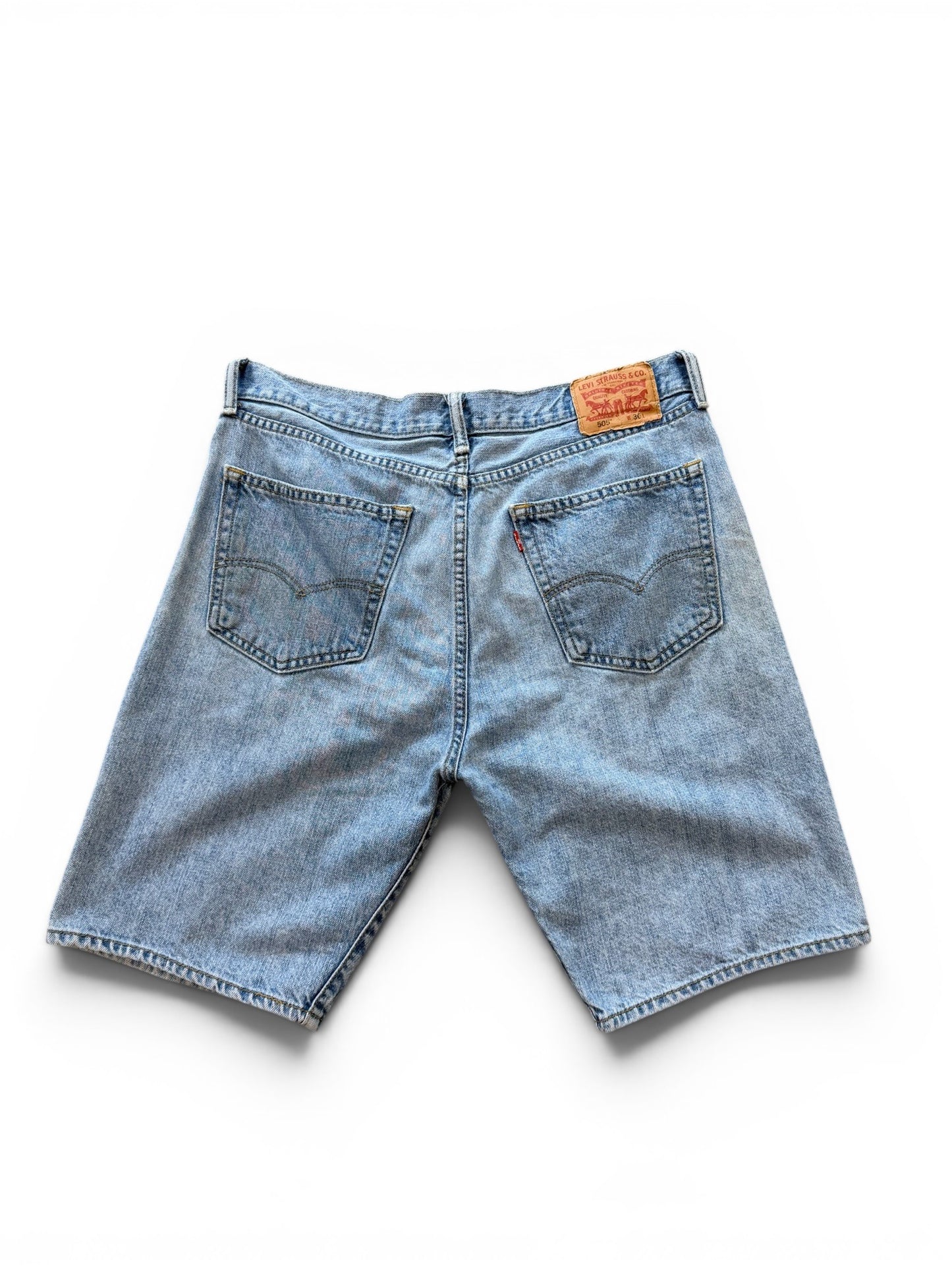 (36W) Vintage Levi 505 Blue Denim Shorts