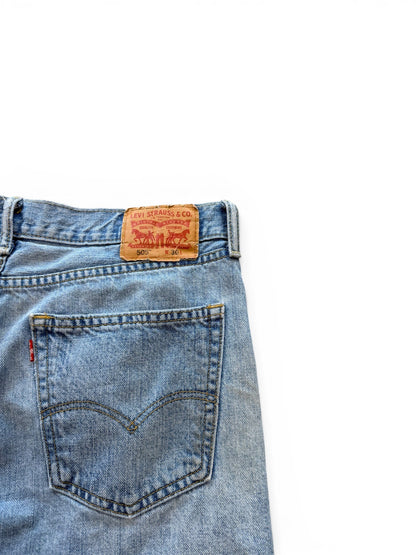 (36W) Vintage Levi 505 Blue Denim Shorts