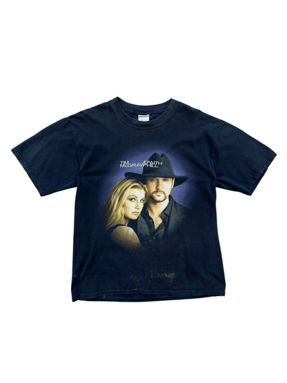 Vtg Tim & Faith McGraw Hill Tee Sz L