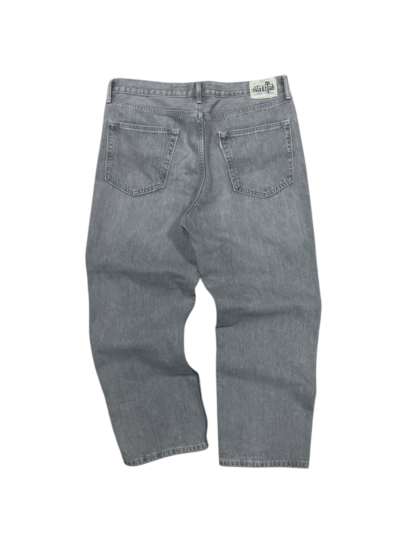 90s Levis Silvertab Grey Washed Denim Sz 36W