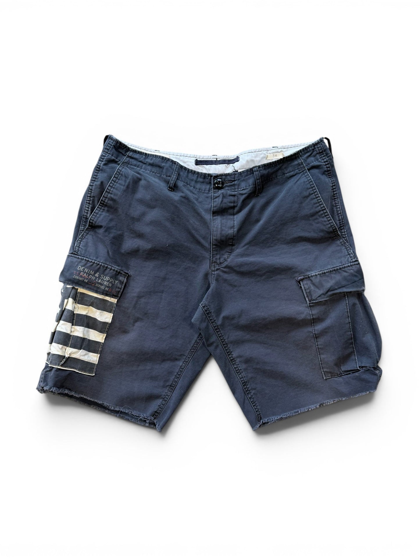 (36W) Vtg Ralph Lauren Polo Denim Suppy Cutoff Shorts