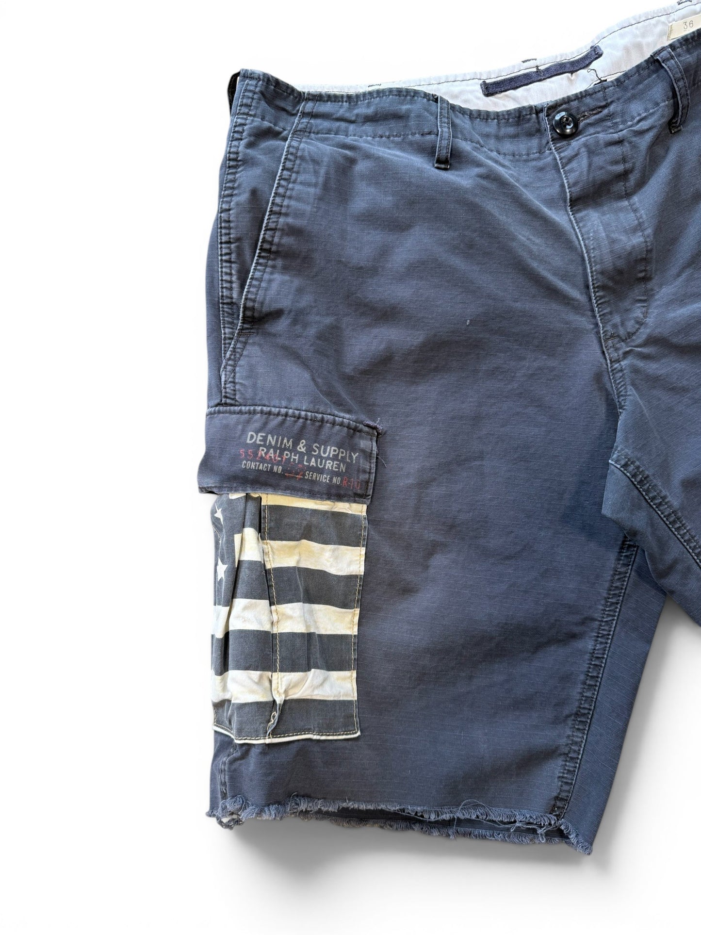 (36W) Vtg Ralph Lauren Polo Denim Suppy Cutoff Shorts