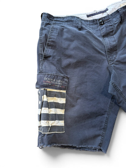 (36W) Vtg Ralph Lauren Polo Denim Suppy Cutoff Shorts