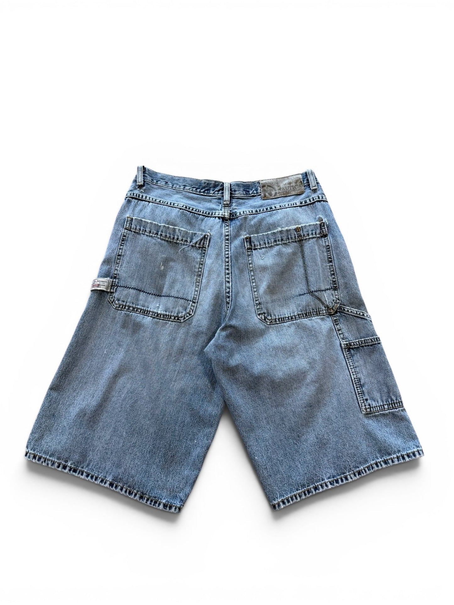 (34W) Y2k Nautica Jeans Faded Denim Carpenter Shorts