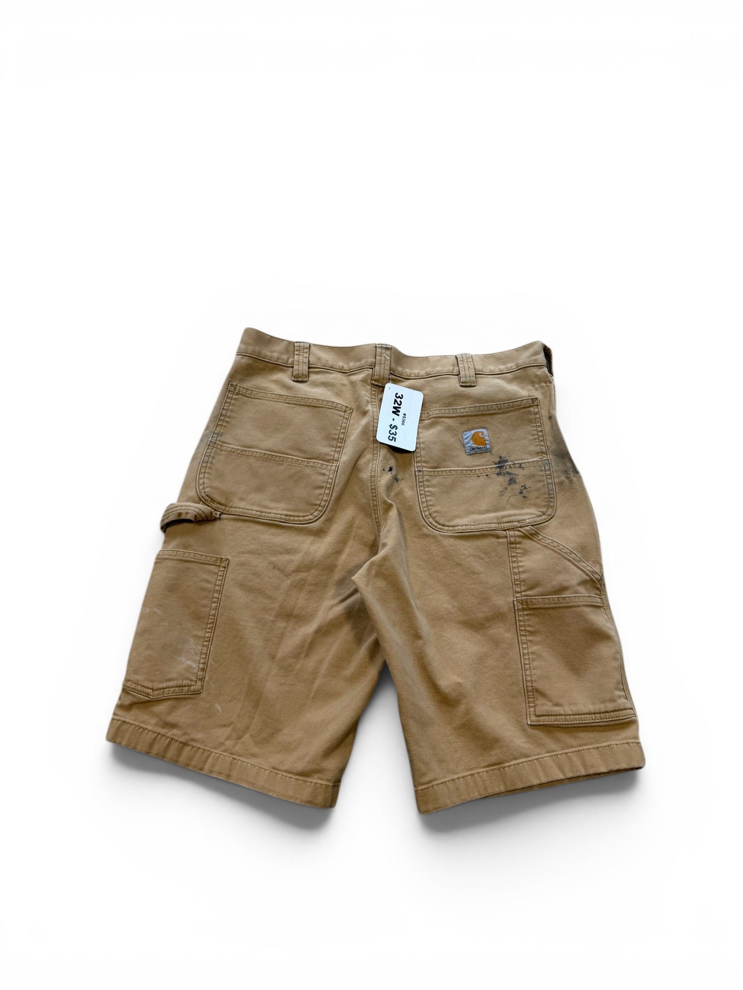 (32W) Vintage Carhartt Carpenter Shorts Tan