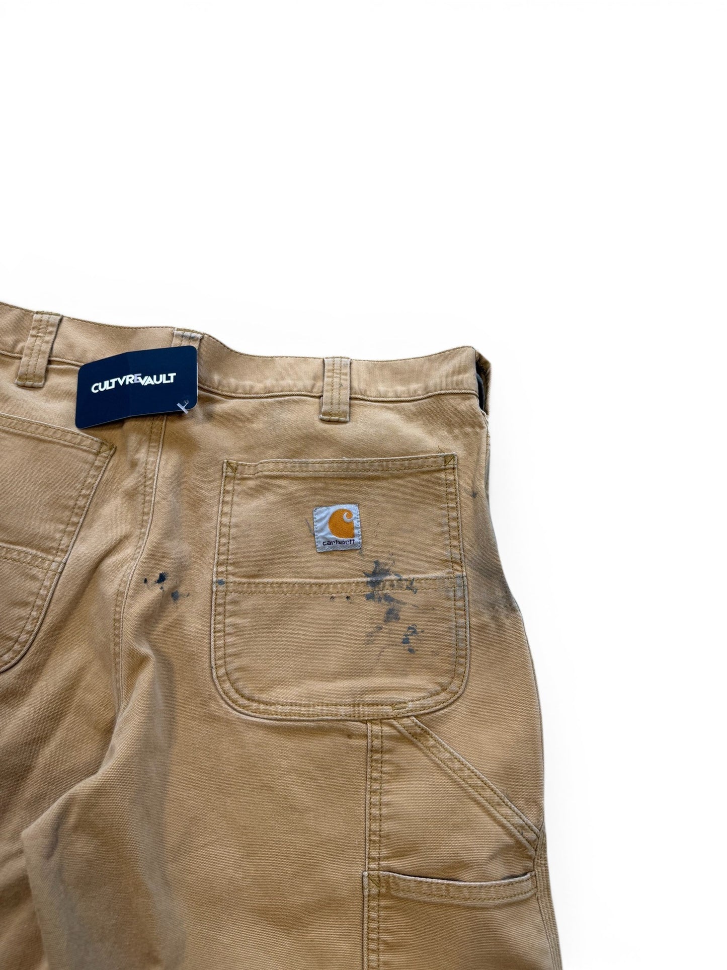 (32W) Vintage Carhartt Carpenter Shorts Tan