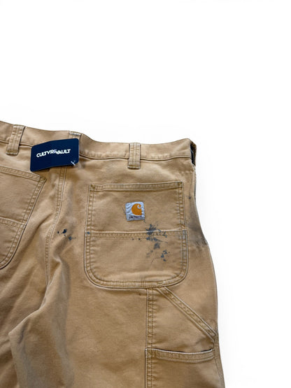 (32W) Vintage Carhartt Carpenter Shorts Tan