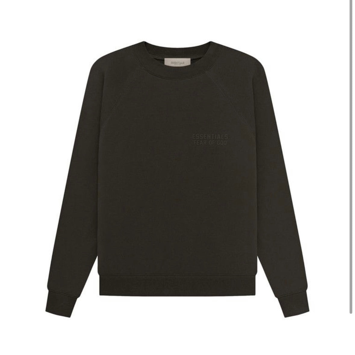 Fear Of God Essentials Crewneck Off Black Sz XL
