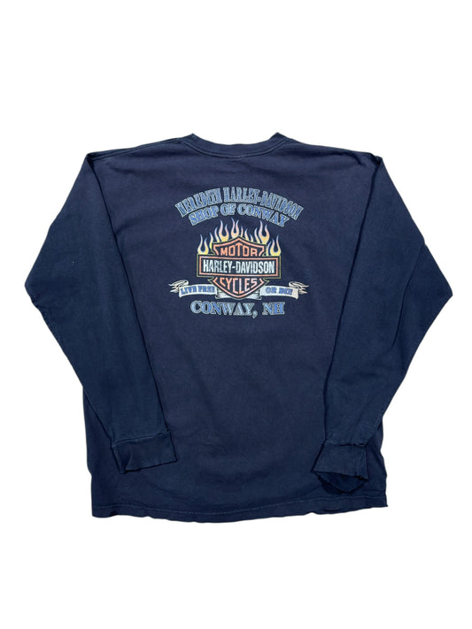 00s Harley Davidson Conway Longsleeve Black Sz XXL