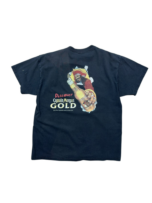 Y2K Captain Morgan Tee Black Sz XL