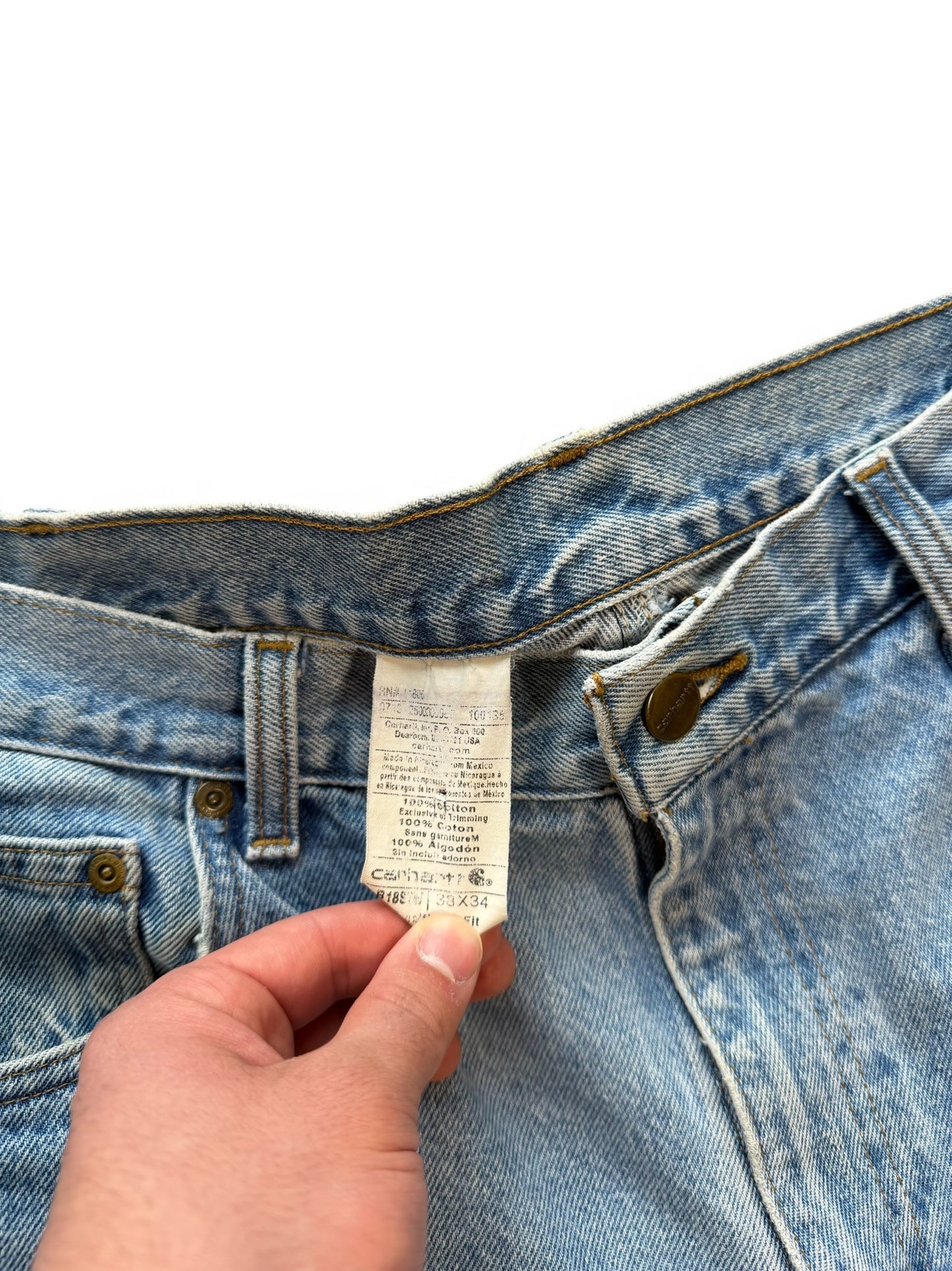(38W) Vintage Carhartt Blue Washed Jeans