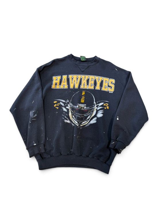 (XL) 90’s Hawkeyes Football Crewneck