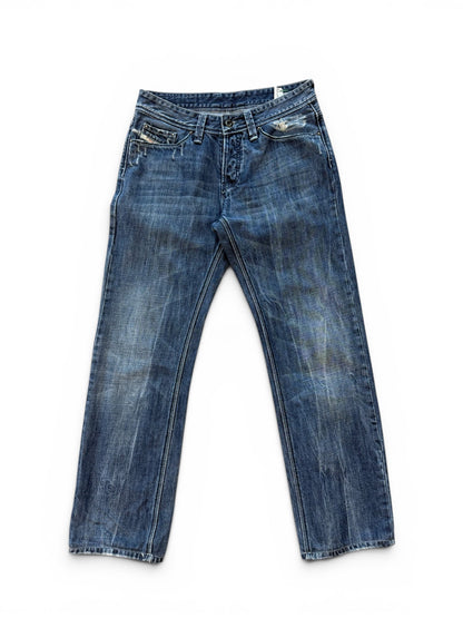 (31 Waist) Y2K Diesel Embroidered Dark Wash Jeans