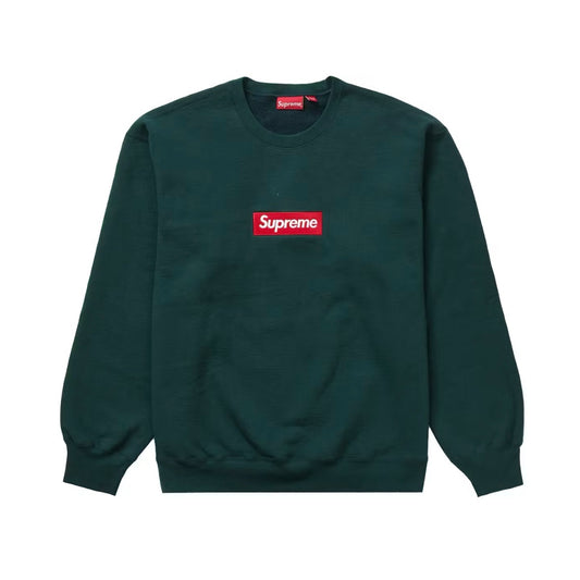 Supreme Box Logo Crewneck Dark Pine Sz L