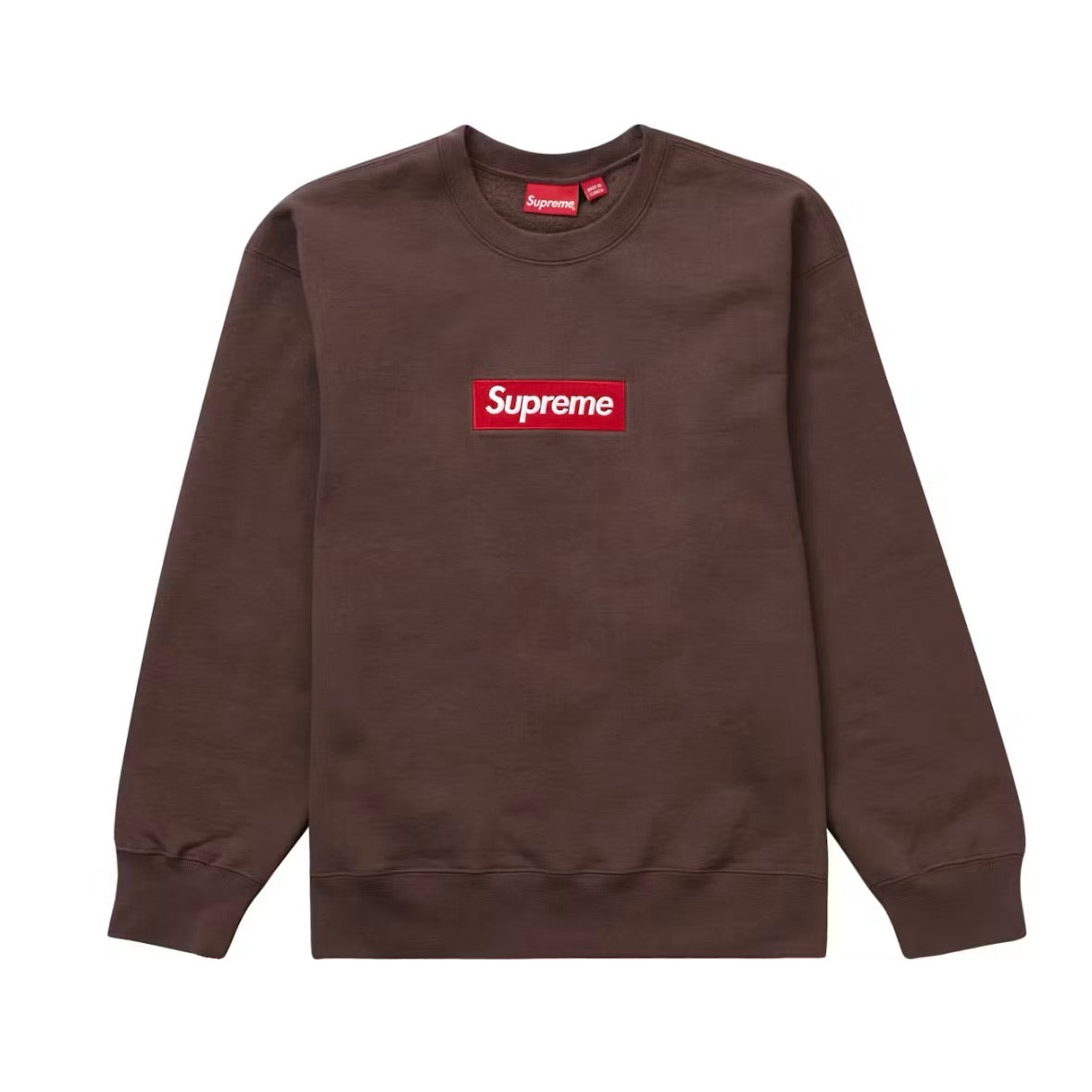 Supreme Box Logo Crewneck Brown Sz S