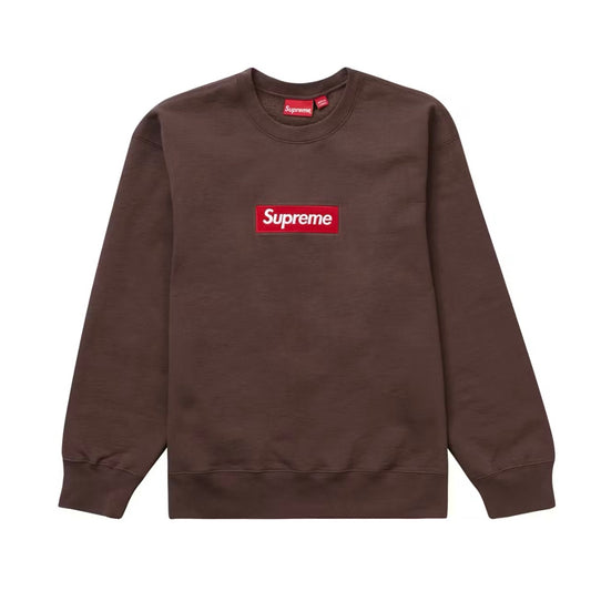 Supreme Box Logo Crewneck Brown Sz S