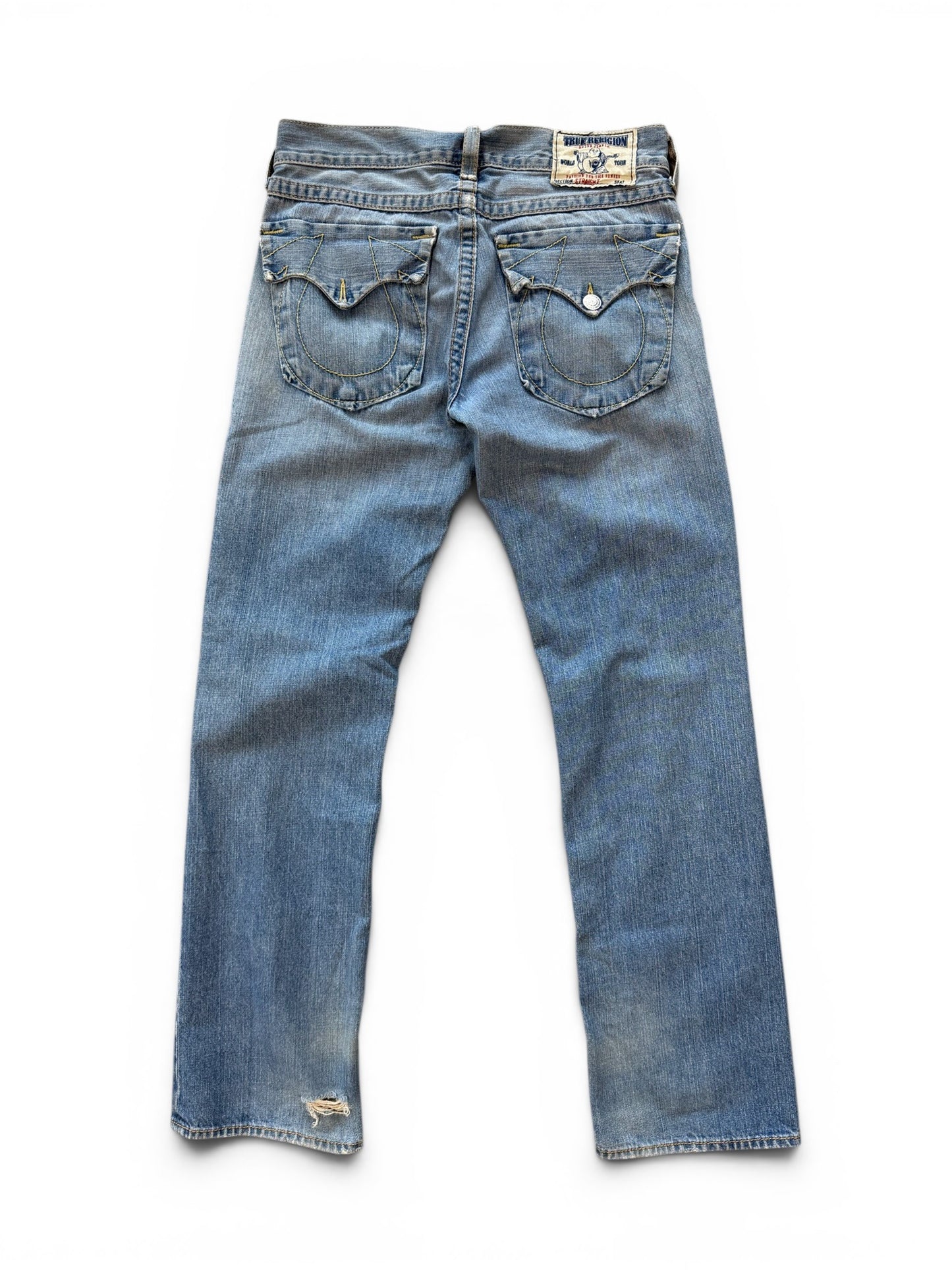 (32 Waist) Y2k True Religion Distressed Jeans