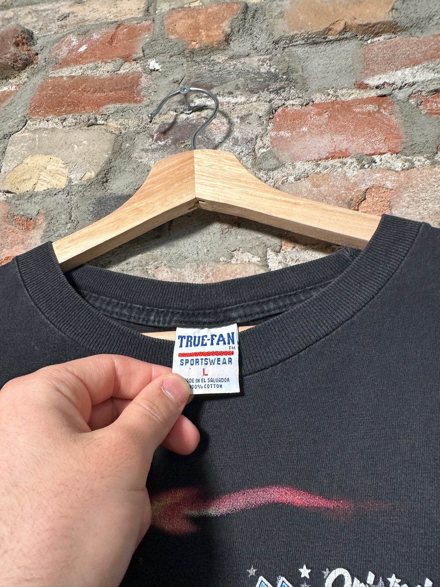 90s Orlando Magic Flame Basketball T-Shirt Sz L