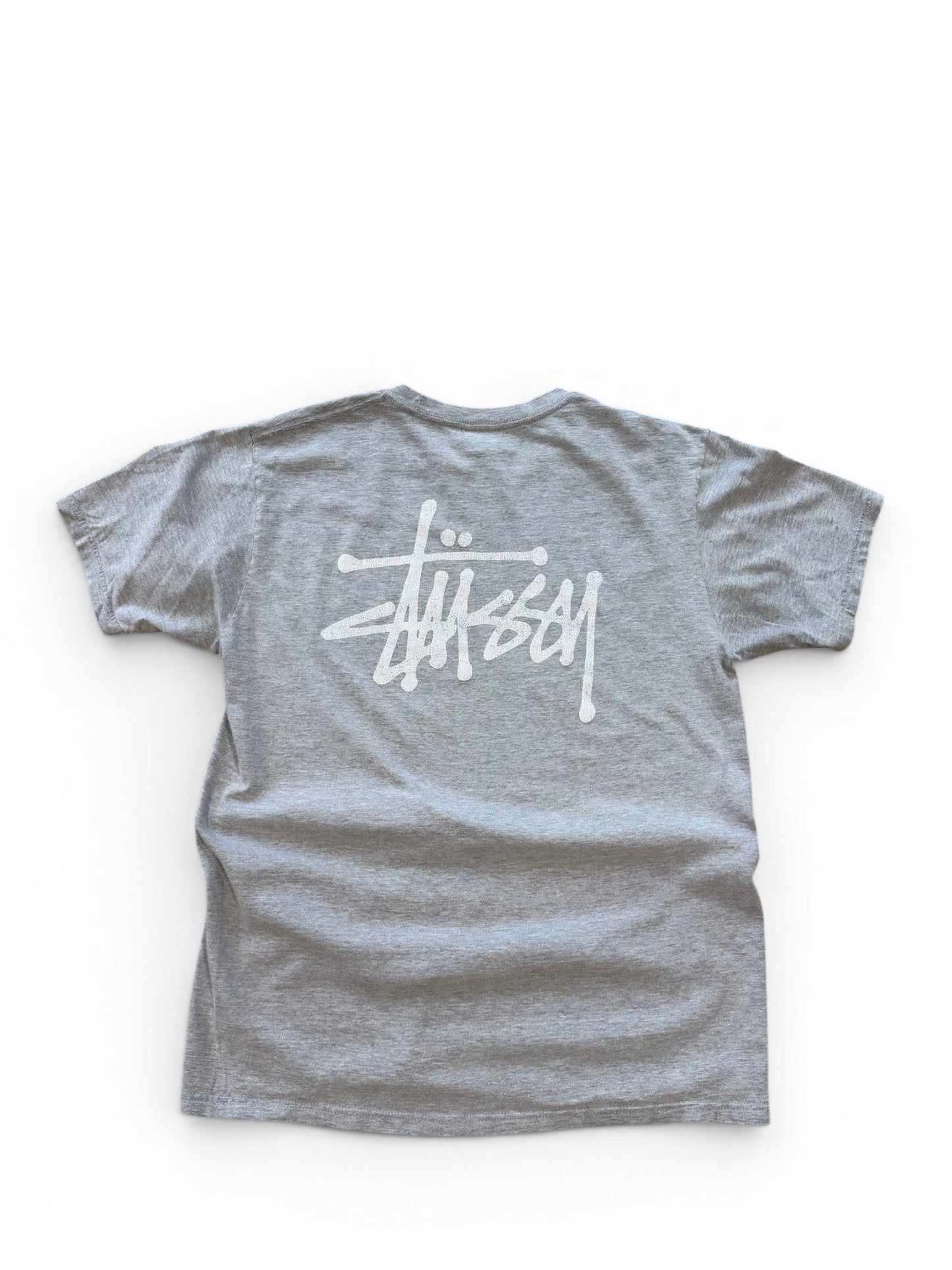 (M) Stussy Script Grey T-Shirt