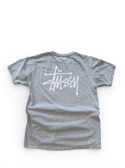 (M) Stussy Script Grey T-Shirt