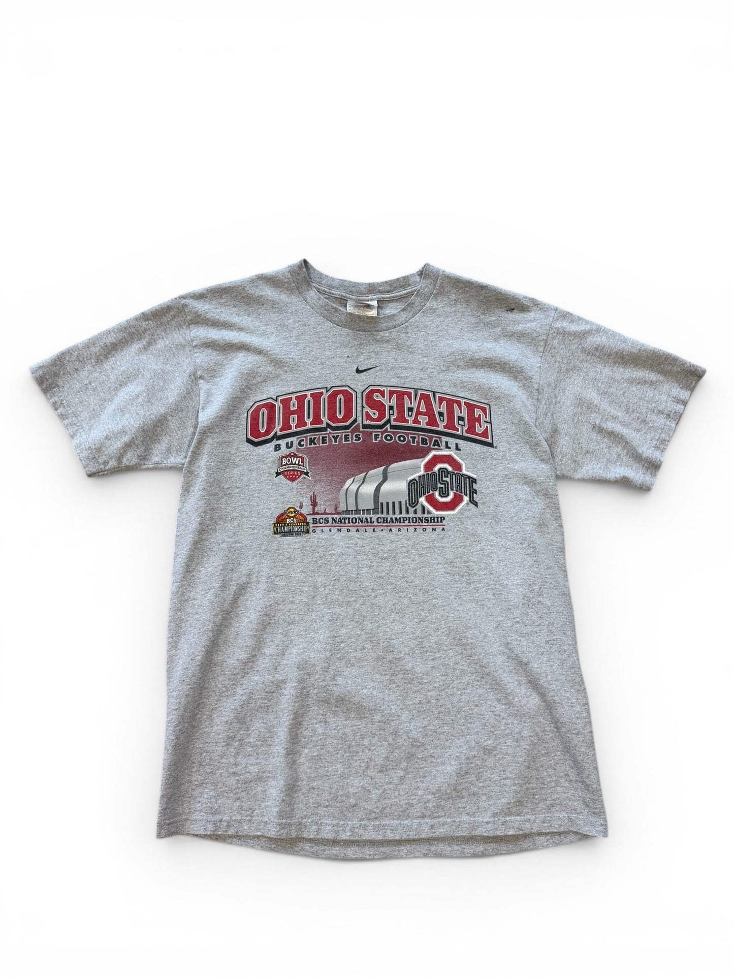 (M) Vintage 2000s Ohio State Football Grey T-Shirt