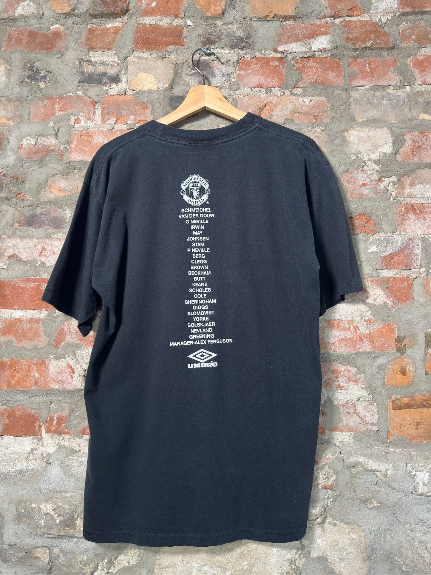 99" Manchester United The Treble t-Shirt Sz L