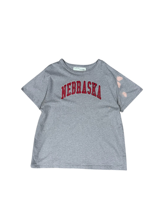 Off White Nebraska Grey Tee Sz XL