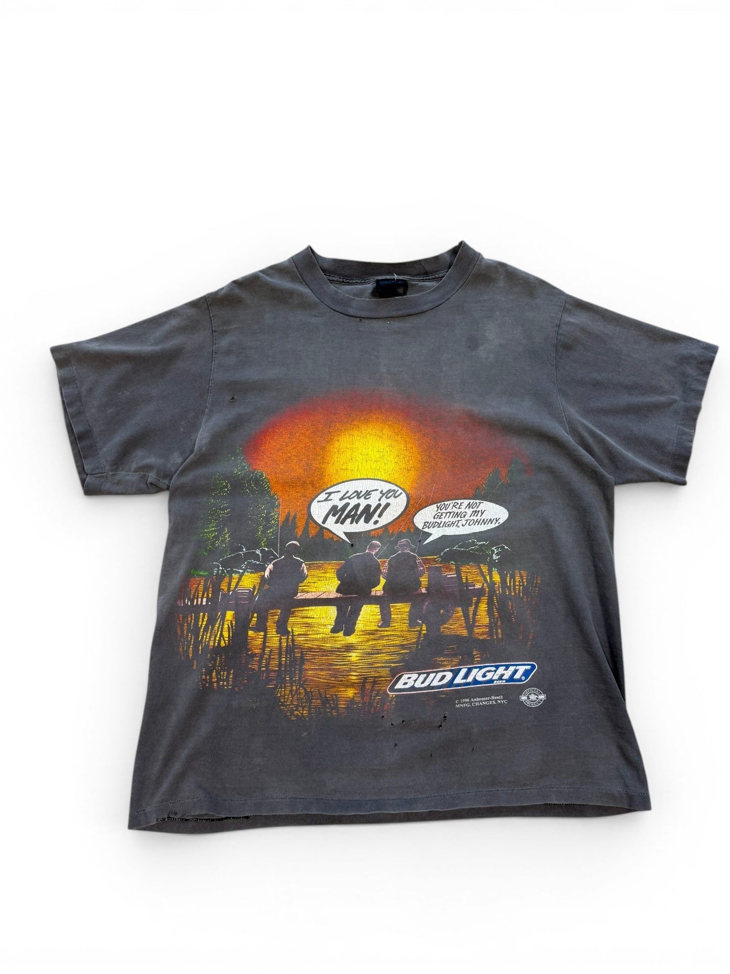 (XL) Vintage 1996 Bud Light I Love You Man Faded T-Shirt
