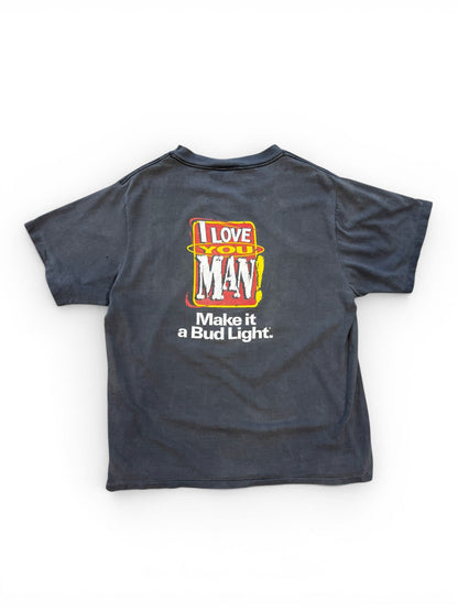 (XL) Vintage 1996 Bud Light I Love You Man Faded T-Shirt