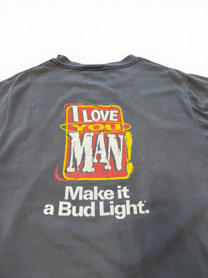 (XL) Vintage 1996 Bud Light I Love You Man Faded T-Shirt