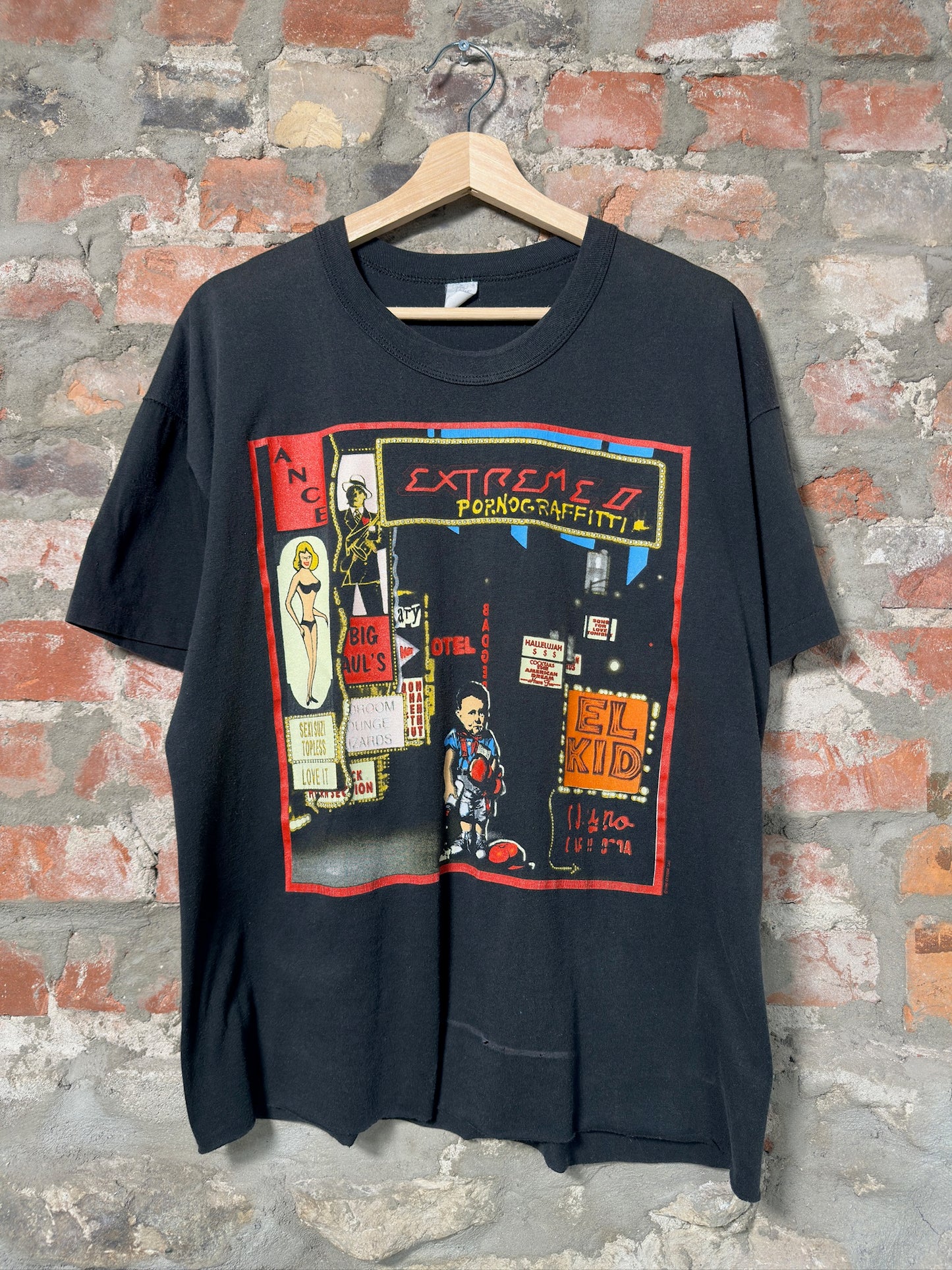 1990 Extremo Pornograffitti Cropped T-Shirt Sz L