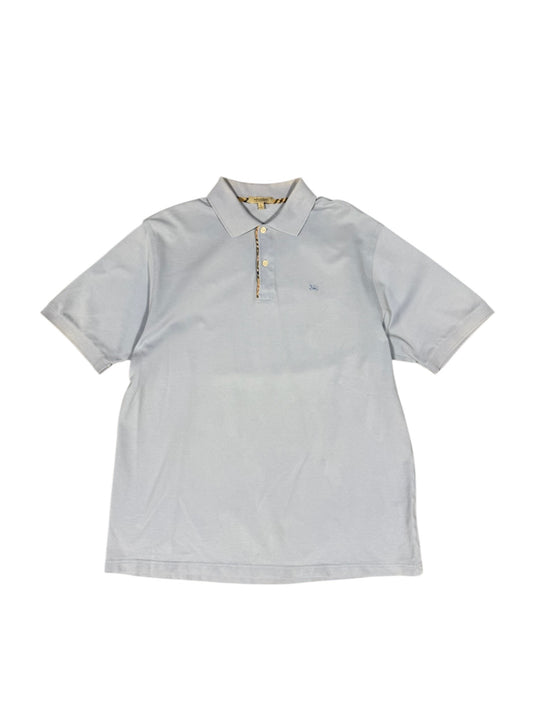 Burberry Baby Blue Polo Shirt Sz L