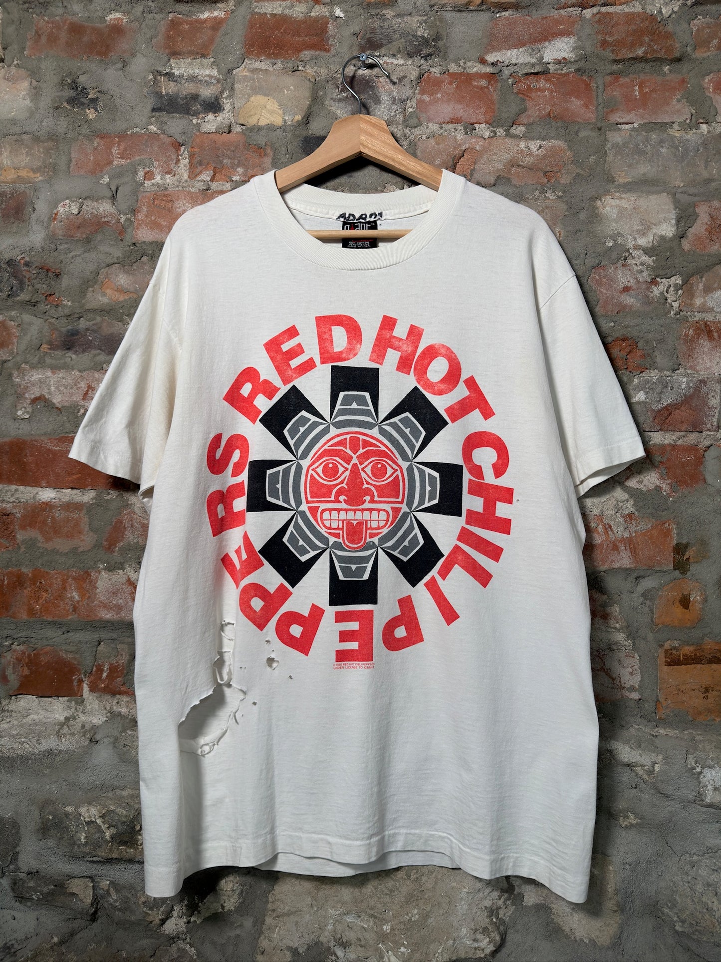 91" Red Hot Chilli Peppers Aztec T-Shirt Sz XL