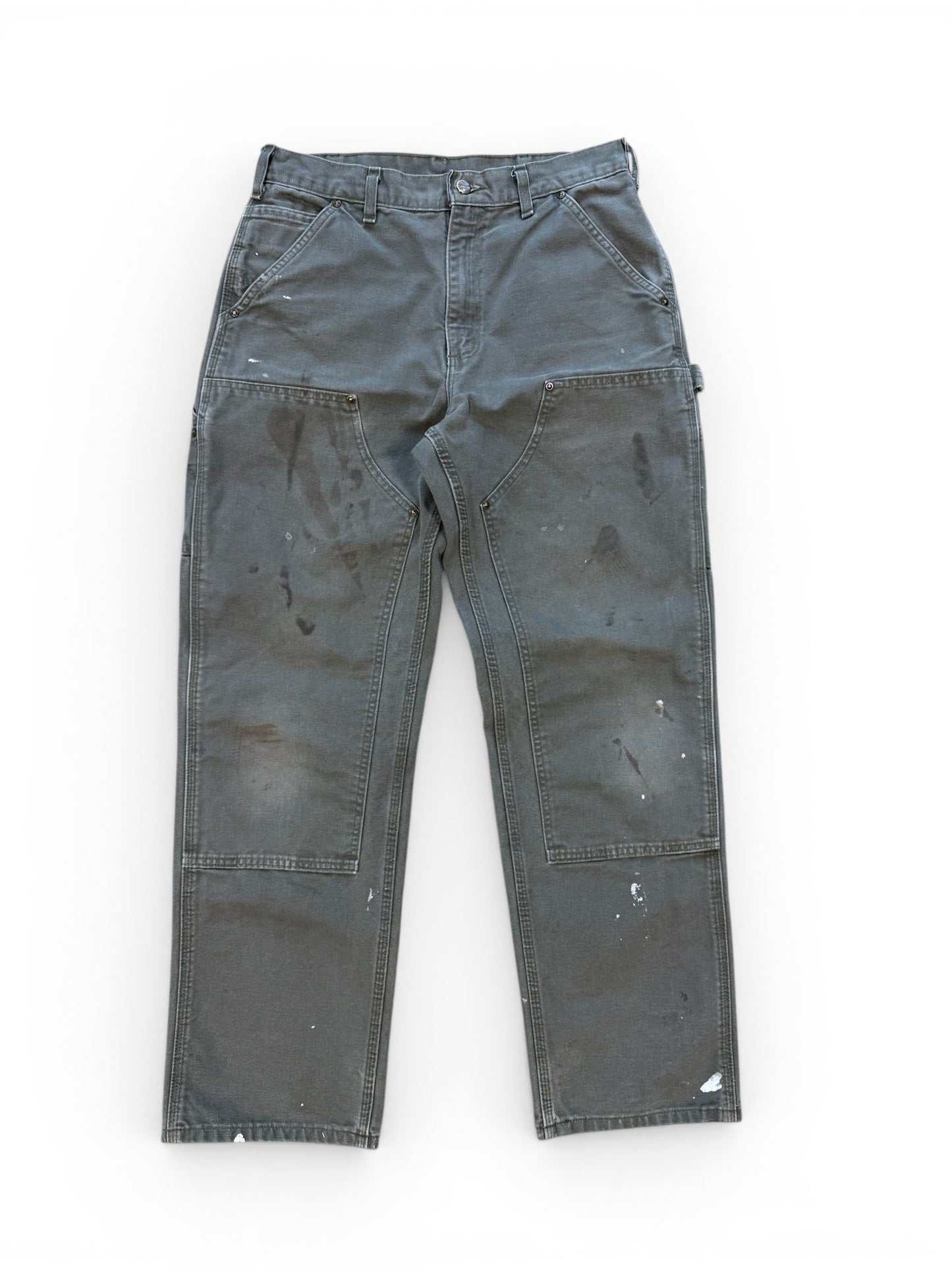 (32W) Vintage Carhartt Moss Green Double Knees