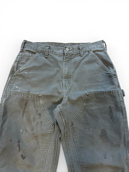 (32W) Vintage Carhartt Moss Green Double Knees