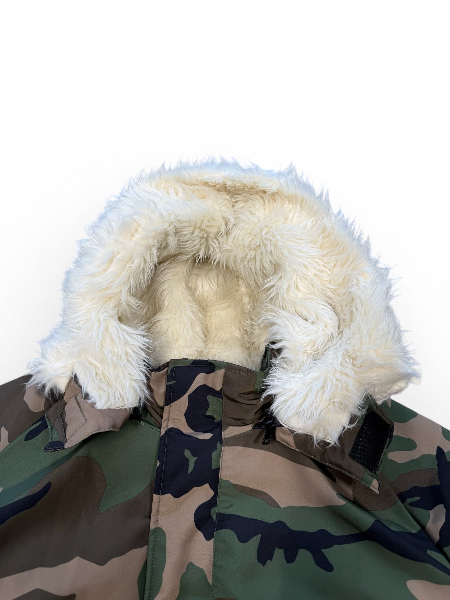 (L) Yeezy Season X PK-01 Camo Parka Jacket Faux Fur Hood