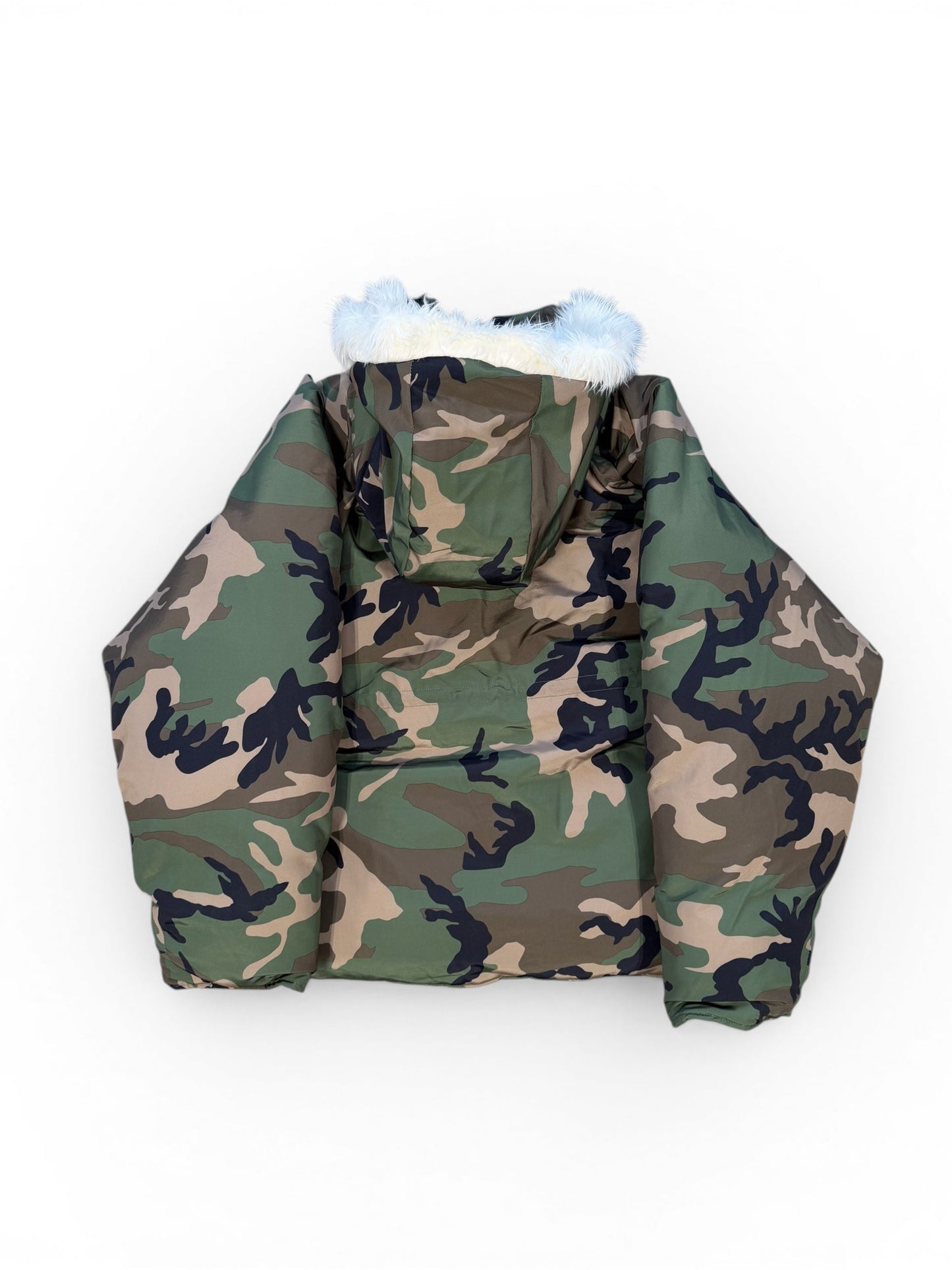 (L) Yeezy Season X PK-01 Camo Parka Jacket Faux Fur Hood